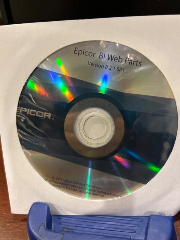 AUTHENTICAWESOME BRAND NEW. Epicor BI Web Parts. Version 8.2.1 SP1. CD .Vintage.