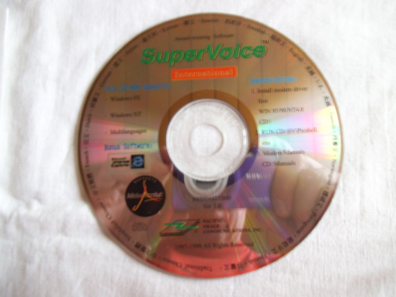 CD-ROM: Award Winning Software. Super Voice International Ver. 1.0