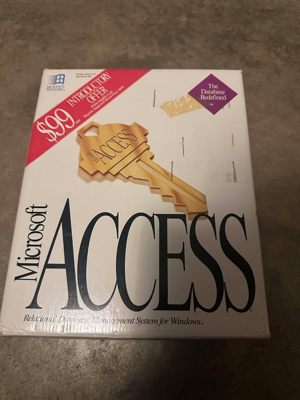 Microsoft Access Database Management System Widows 3.1 – Vintage