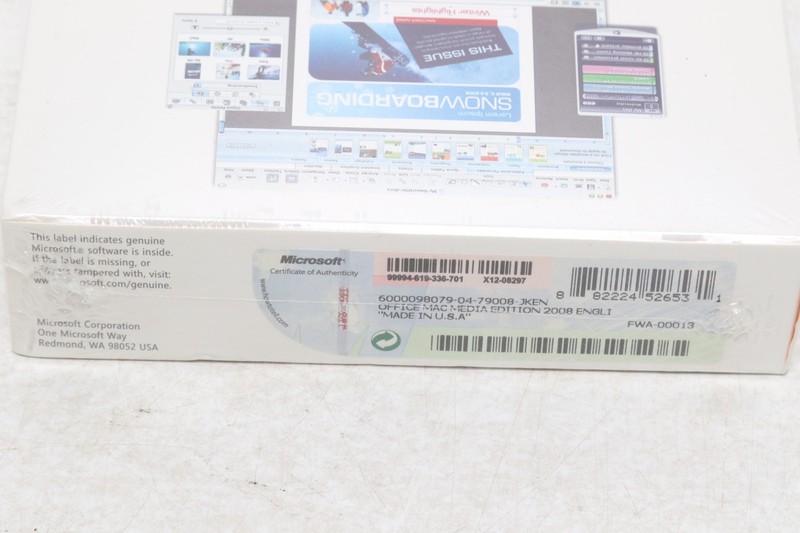 Microsoft Office Mac 2008 with expression media New Sealed gallery