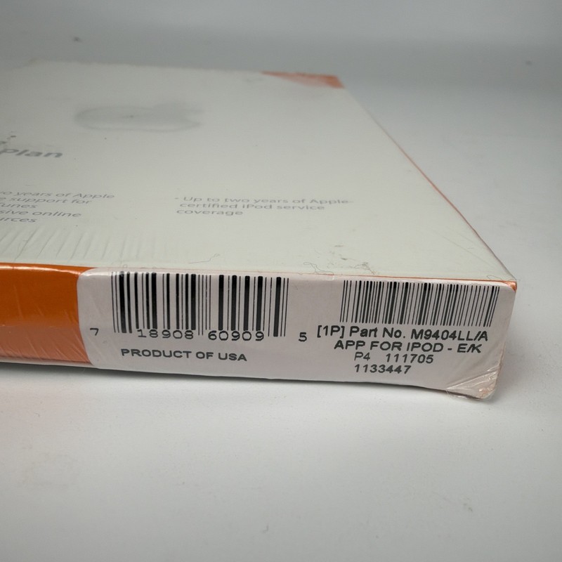 Sealed AppleCare Protection Plan for iPod M9404LL/A Vintage Apple iPod Warranty gallery