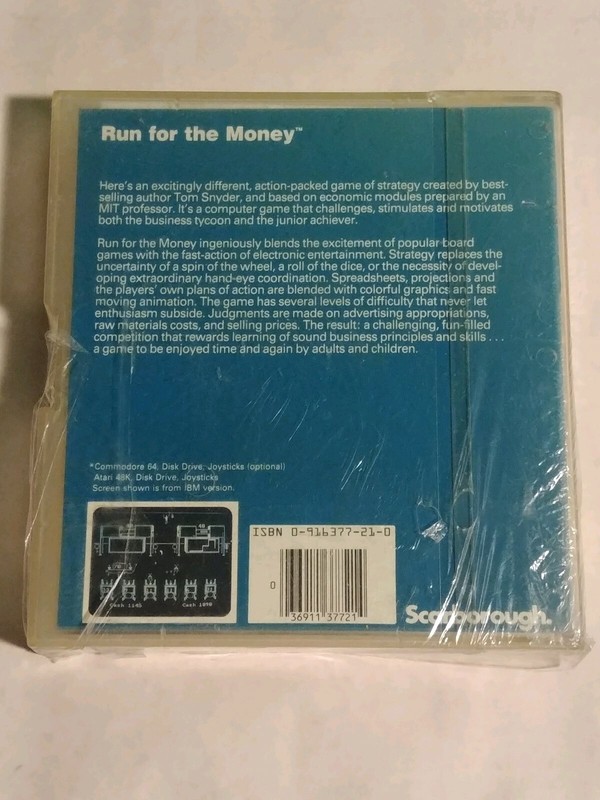 Commodore 64 and ATARI48K Rare Combo Game RUN FOR THE MONEY by Scarborough gallery