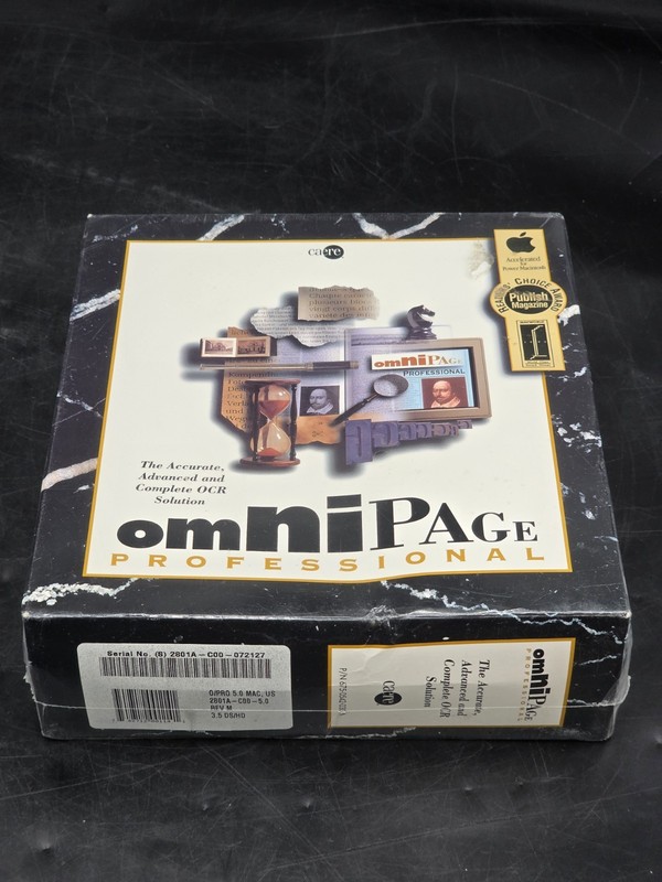 OmniPage Professional 5.0 for Mac - New Sealed 1994 OCR Software by Caere