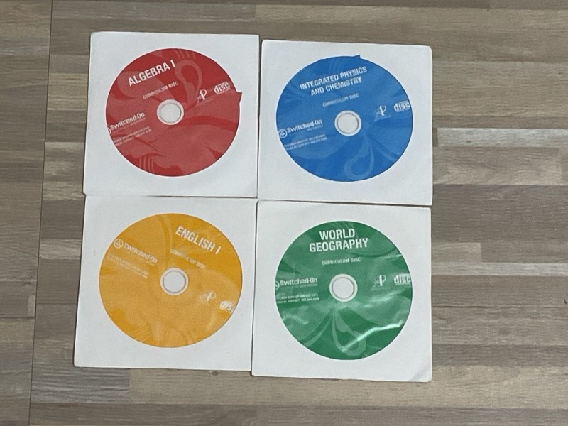 2010 9th Grade Switched On Schoolhouse 4 subject CD Set, No Installation Disk