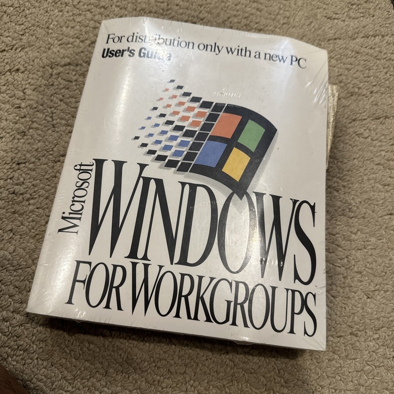 Microsoft Windows Operating System FOR WORKGROUPS with 3.5″ Floppy Disks