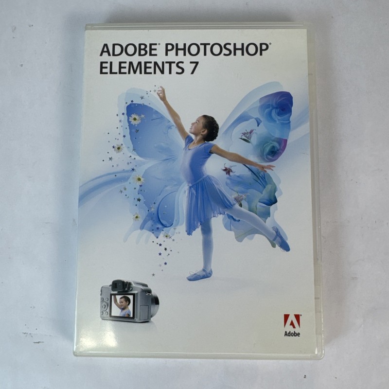 Adobe Photoshop Elements 7 Photo Enhancement Software + Serial Number