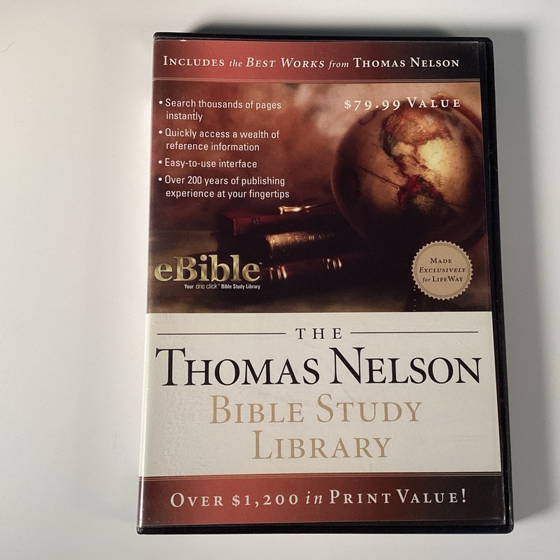 The Thomas Nelson Bible Study Library (CD-Rom, 2006) eBible 2-Disc Christian