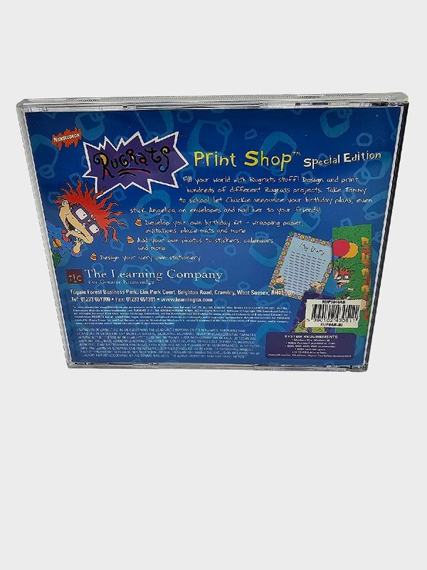 Vintage 90s Rugrats Print Shop Special Edition PC CD-ROM Game | Windows 95/98 gallery