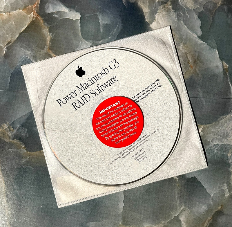 Apple Macintosh G3 RAID Software • SSW Ver. 8.1 CD Ver. 1.0/691-1965-A • Sealed