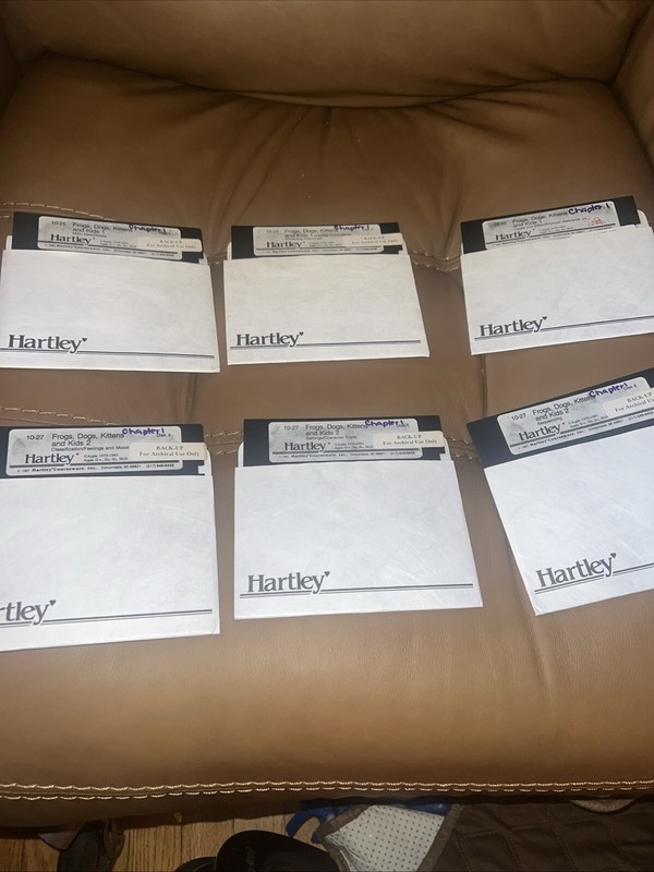 Frogs, Dogs, Kittens And Kids 1-6 : Hartley 5.25″ disks Floppy