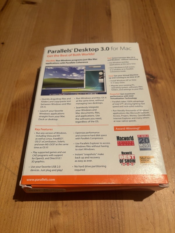 Parallels Desktop 3.0 for Mac, 2007, Unsealed, Never Used gallery