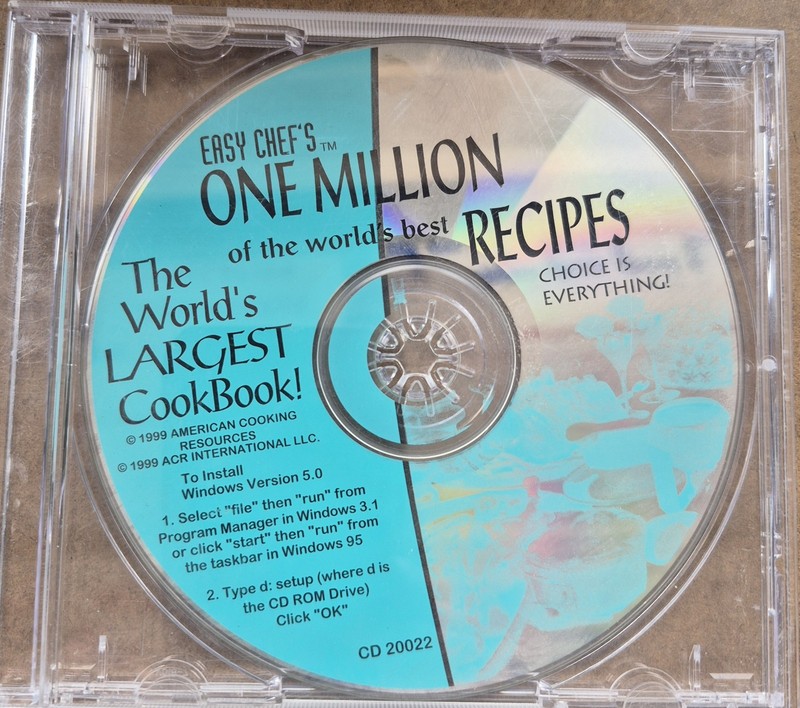 Easy Chef’s One Million of the World’s Best Recipes (CD-ROM) (1999)
