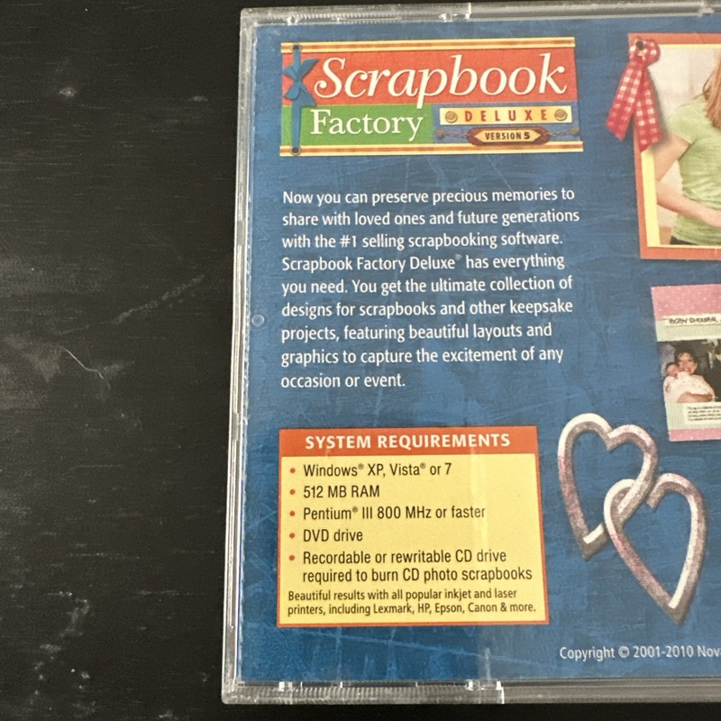 Scrap Book Factory Deluxe Software V5 - 2 Disc Windows XP Vista Pre-Owned gallery
