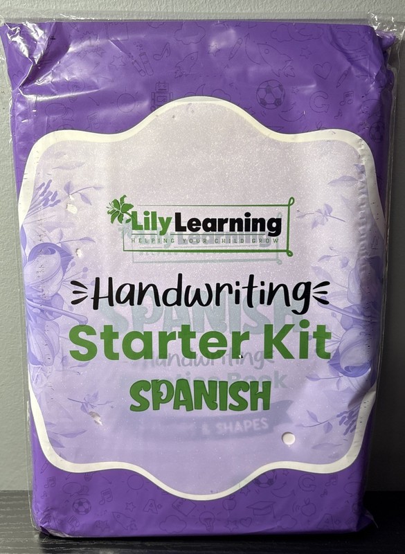 Lily Learning Spanish Starter Kit-Reusable Bilingual Copybooks for Kids