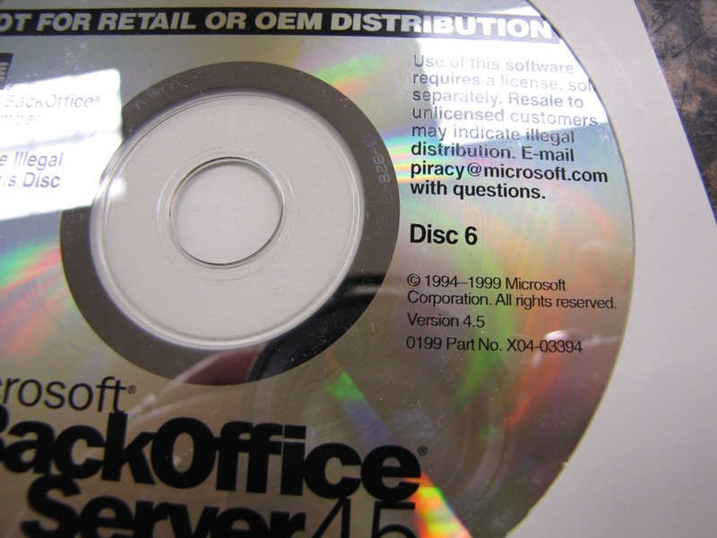 Lot of (5) Vintage Microsoft Back Office Server 4.5 CD-ROM Disks #3-7 - MH41 gallery