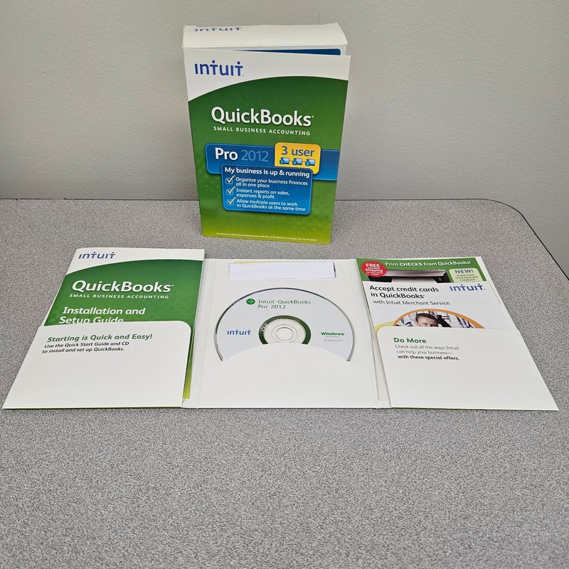 Intuit QuickBooks Pro 2012 3-User Windows CD With Manual Product Key Included gallery