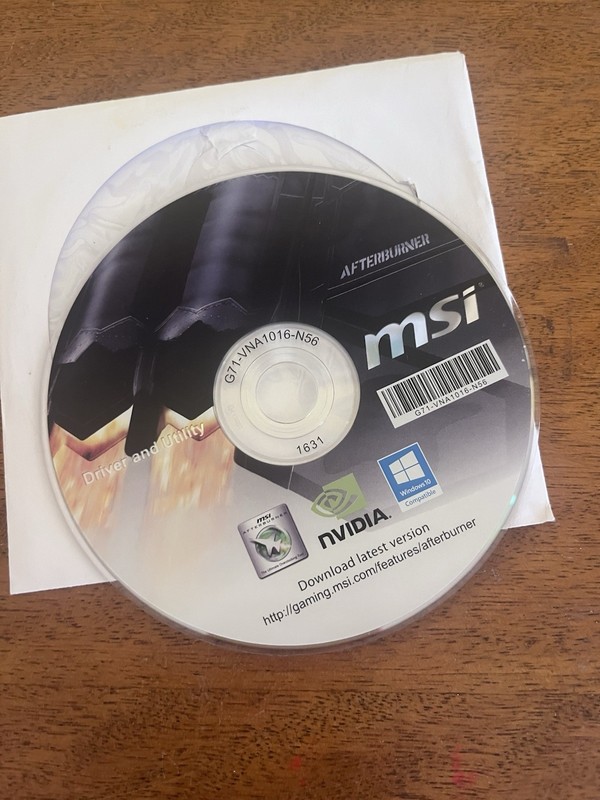 MSI Afterburner Driver And Utility Windows Software CD gallery