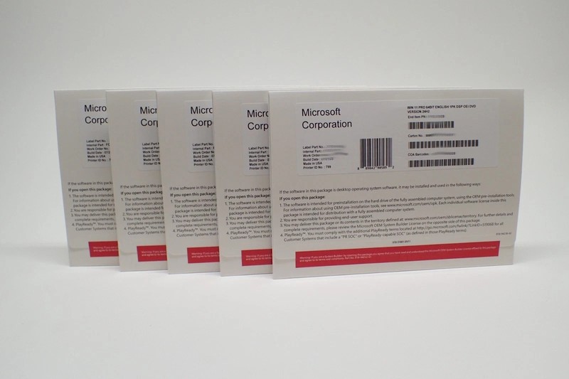Microsoft Windows 11 Pro Professional 64bit Kit OEI DVD with Activation 5-PACK