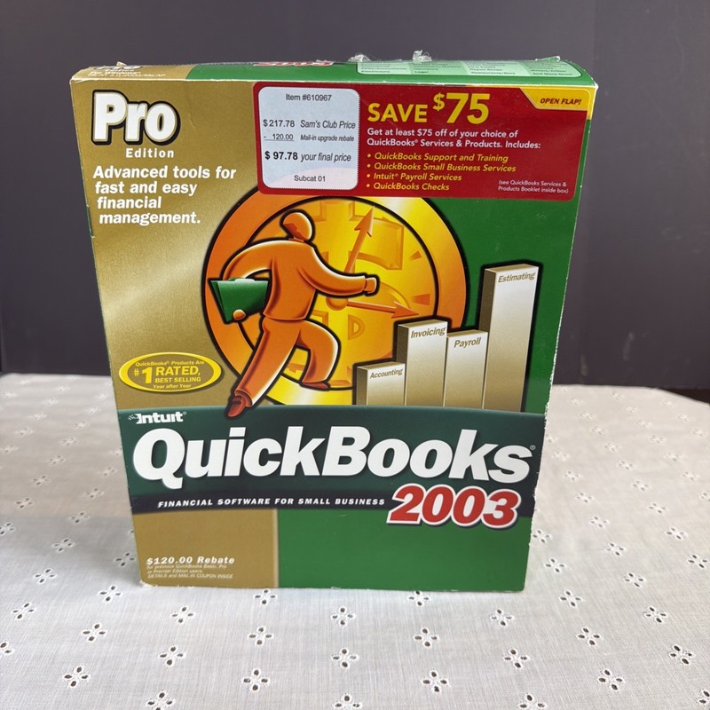 Intuit QuickBooks Pro Edition 2003 for Windows 98/2000/ME/XP +Key