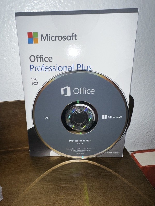Microsoft Office Pro Plus 2021 1 PC Retail Lifetime DISC Lifetime 1 user