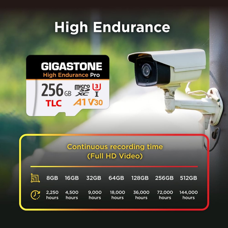 【5 Yrs Free Data Recovery】【Dash Cam】 256GB Micro SD Card, TLC High Endurance Pr gallery