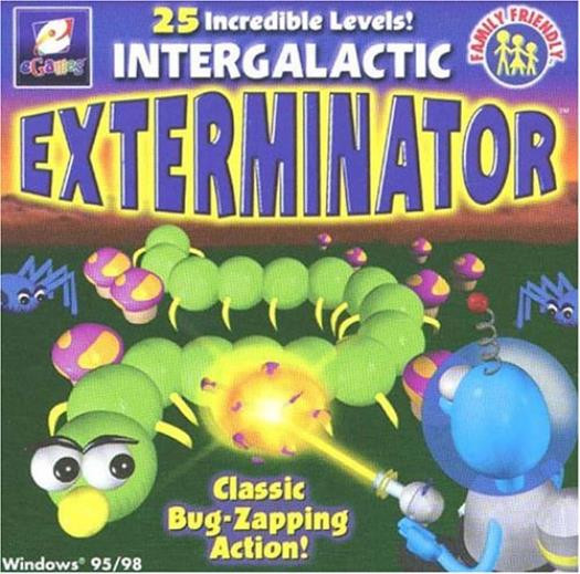 Intergalactic Exterminator PC CD battle aliens worlds space hero arcade game!