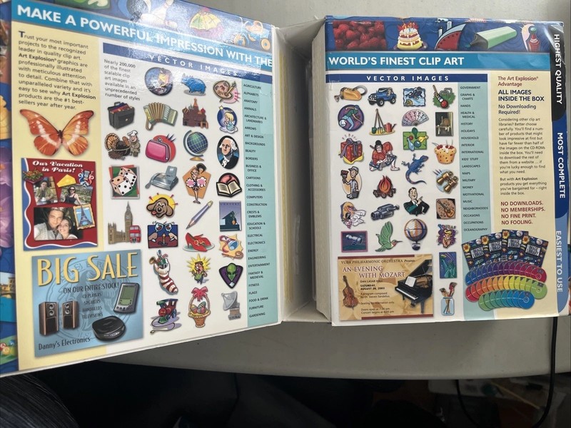 ART EXPLOSION 800,000 Clip Art Library Software PC 34 CD Image Graphics gallery