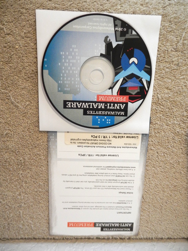 UNUSED 2014 Malwarebytes Premium CD w/ FREE SHIPPING gallery
