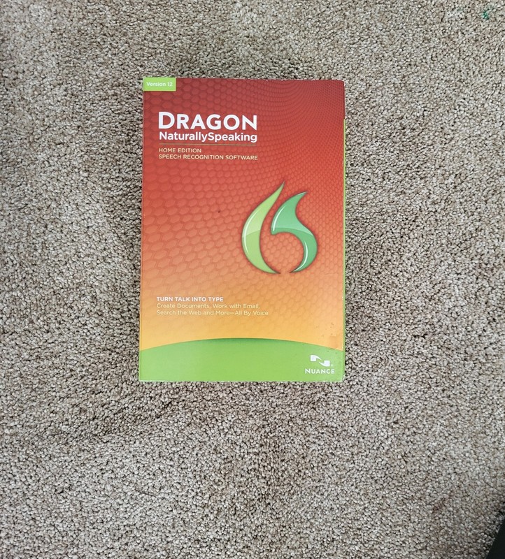 Dragon Naturally Speaking 12 Home Edition Speech Recognition Software w/ Mic NEW