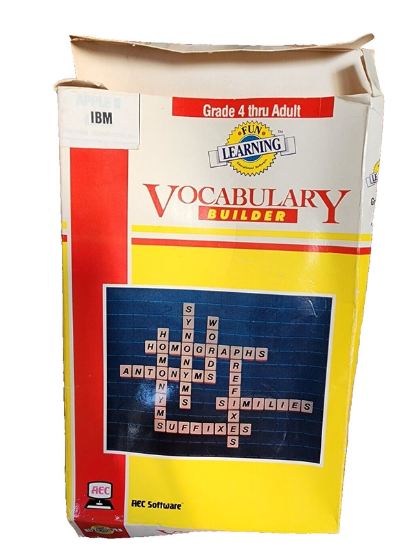 Floppy Disc Vocabulary Builder AEC SOFTWARE 082971221158 American Education 1988 gallery