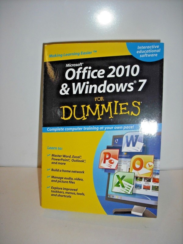 Office 2010 & Windows 7 for Dummies Brand New Interactive Educational Software