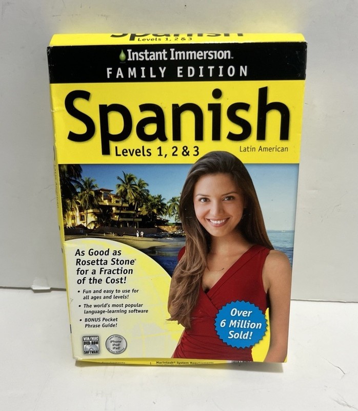 Instant Immersion Spanish Levels 1, 2, 3 (PC and MAC) Compare to Rosetta Stone