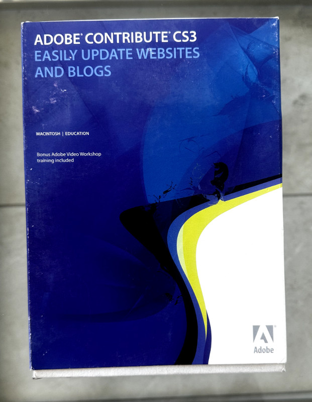 Adobe Contribute CS3 for MAC Education w/Workshop Training Video