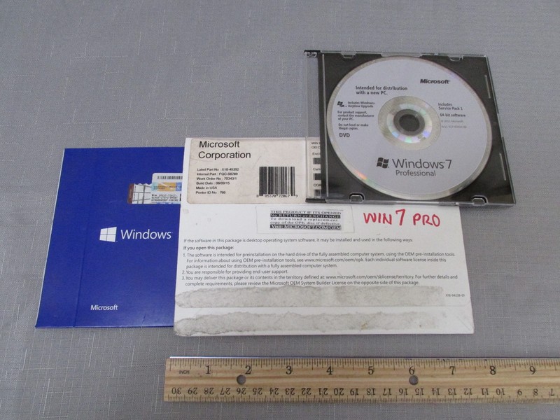 Microsoft Windows Win Pro 7 SP1 X64 English