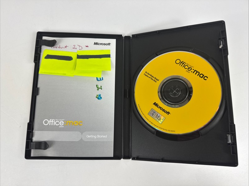 Microsoft Office Mac 2004 Disc w/ Key, Manual and Case X10-33159 gallery