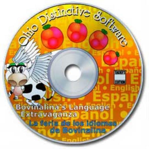 ODS Bovinalina’s Language Extravaganza Spanish PC CD learn verbs phrases game!