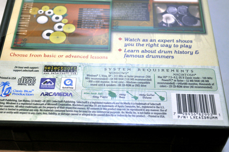 ArcMedia Easy Drums for Computer DVD For PC And Mac - NEW gallery