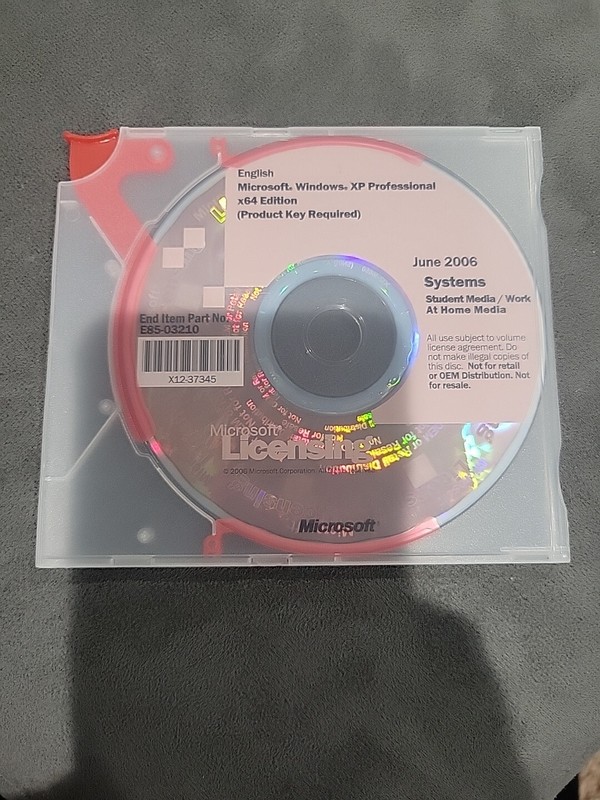 Microsoft Licensing June 2006 Systems Student Media/work At Home PC Software