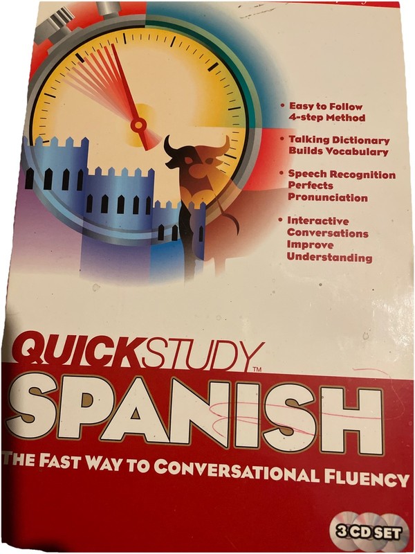 The Learning Company – Quick Study Spanish 3 CD Set! Open Package Never Used