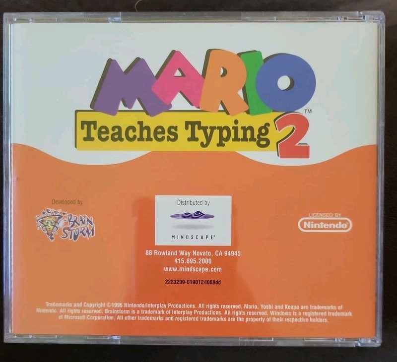 Mario Teaches Typing 2 Win/Mac 1996 CD-ROM Game Nintendo gallery