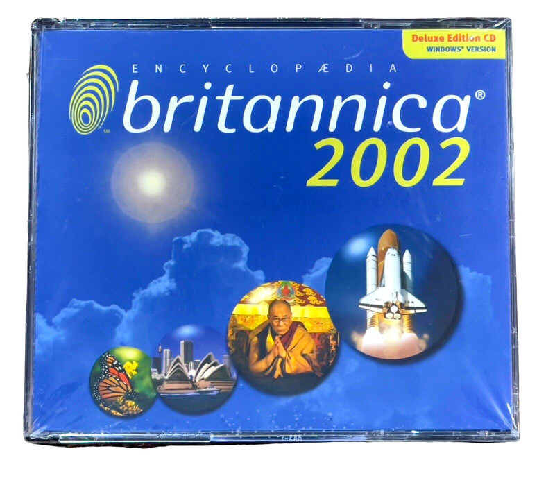 Encyclopedia Britannica 2002 DLX Edition PC CD’s FOR Windows version sealed
