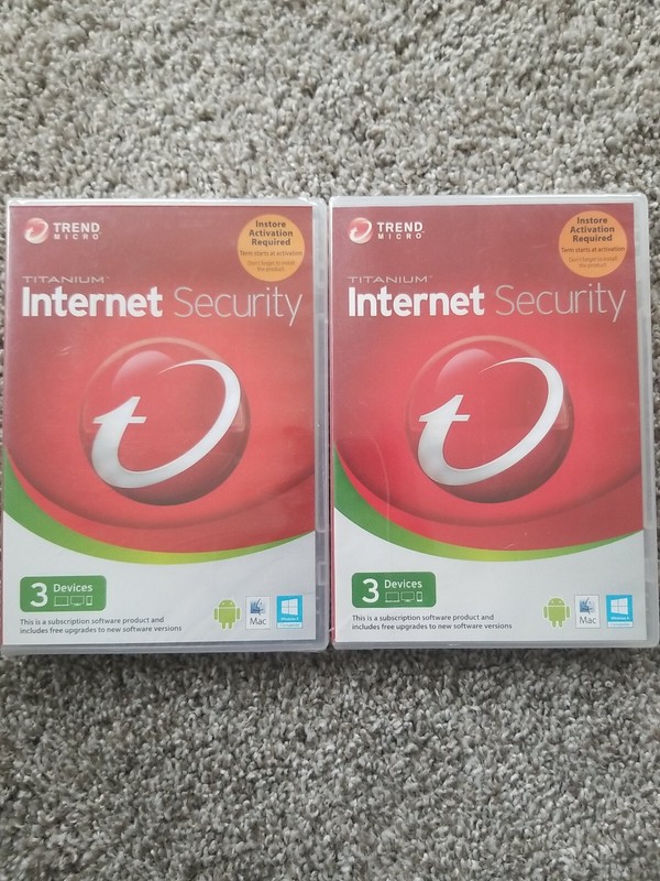 Trend Micro Titanium Internet Security 2014 Retail for Windows (3 User) NEW