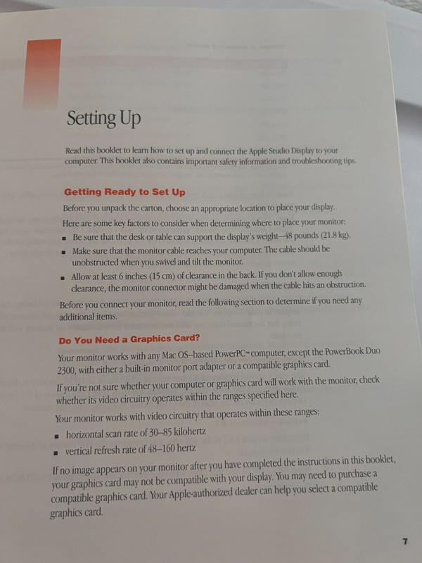Apple Displays Software Manual 1.7. Setting Up Your Studio Display 17 In CRT gallery