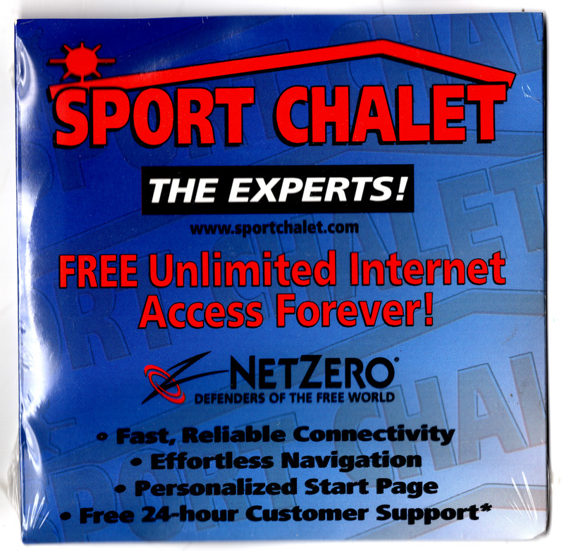 Vintage Rare 2000-copyright NetZero Sport Chalet CD-ROM, New Factory-Sealed!