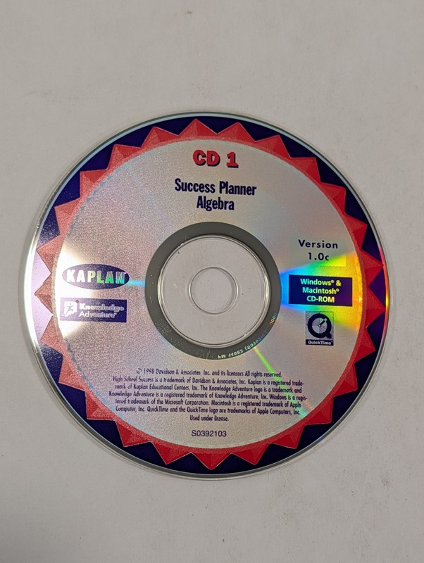 4 Loose Kaplan Educational PC CD-ROMs | Algebra Geometry Grammar Reading Vocab gallery