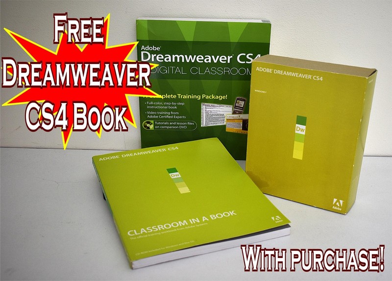 ADOBE DREAMWEAVER CS4 WINDOWS + CLASSROOM IN A BOOK AND FREE DREAMWEAVER DIGITAL