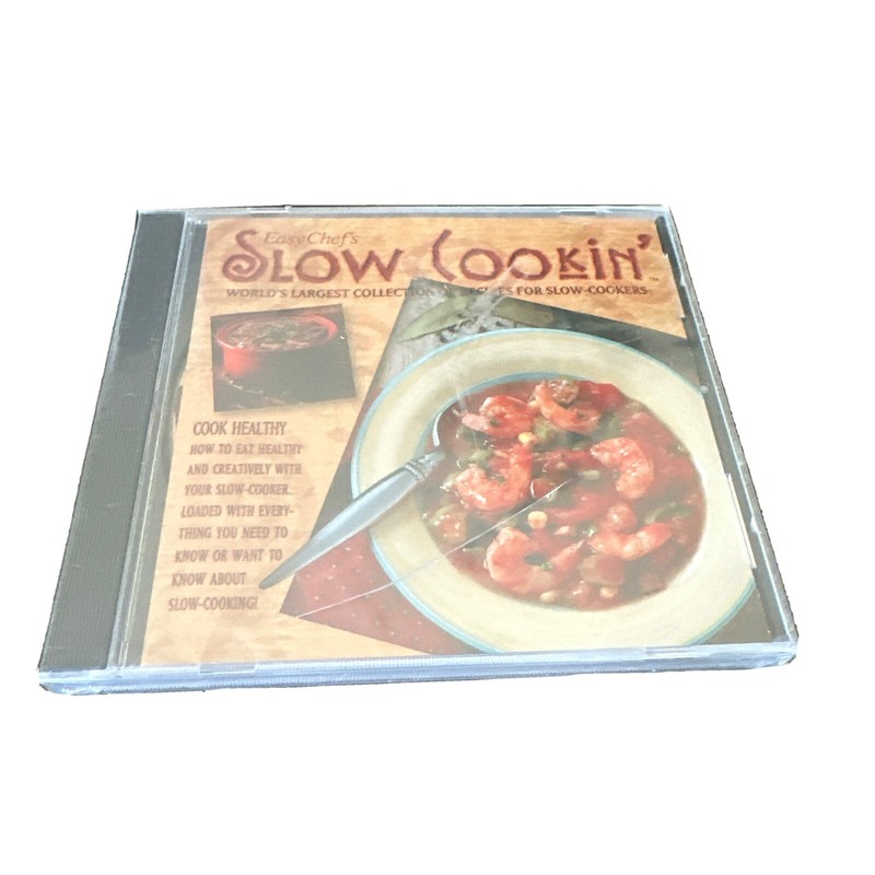 Easy Chef's Slow Cookin' For Slow Cookers (PC CD Rom, 2005)