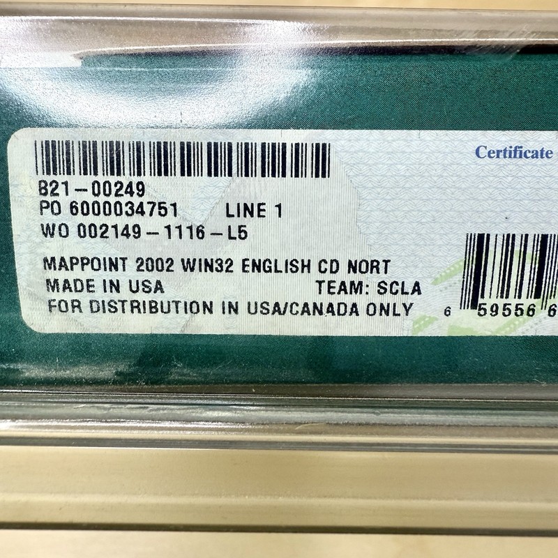 Microsoft MapPoint Version 2002 New Unopened Mapping & Data gallery