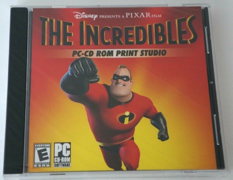 Disney Pixar THE INCREDIBLES PC CD-ROM Print Studio Brand NEW Sealed Software