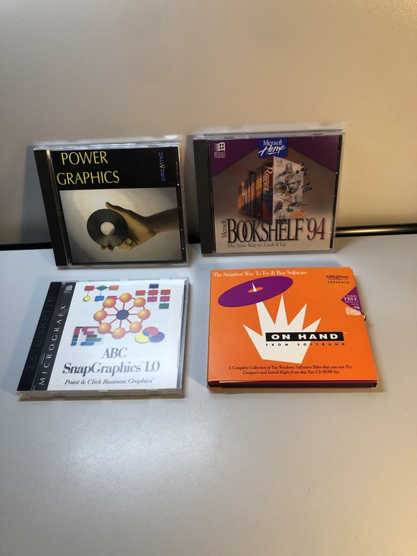 On Hand from Softbank ‘94 Release, Power Graphics, Bookshelf & ABC SNAPGRAPHICS